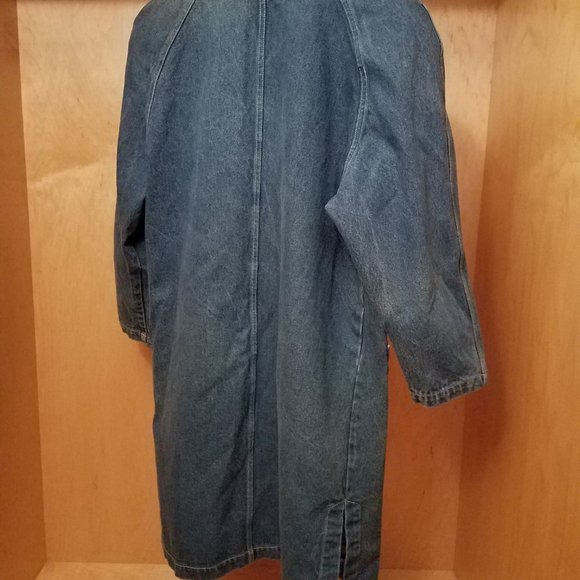 Denim Long Coat/Jacket Size L - Picture 3 of 3